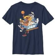 Boy's Space Jam: A New Legacy Tune Squad Icons  Graphic Tee Navy Blue Large