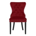 thumbnail image 2 of Costaelm Hank Tufted Velvet Upholstered Dining Side Chair (Set of 4), Velvet Red, 2 of 8