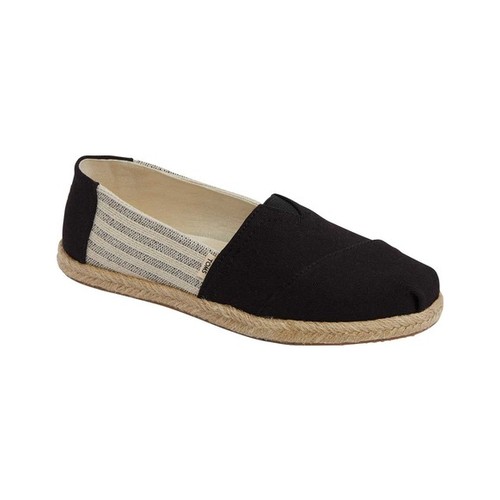 black ivy league stripes women's espadrilles