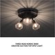thumbnail image 5 of Moyic Lámpara de techo LED Foco de techo retro industrial Jaulas de metal ajustables 3 bombillas G9 Iluminación y accesorios Blanco frío, 5 of 5