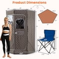 thumbnail image 3 of Gymax 3L Portable Steam Sauna Fast-Heat Pentagon Large-Size Sauna Box Remote Control Gray, 3 of 10