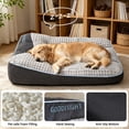 thumbnail image 5 of BOFNL Orthopedic Dog Beds with Pillow for Medium Sized Dogs, Thick Soft Pet Mattress, Washable & Non-Slip Bottom, up to 40 lbs, 32"x25"x7", Gray, 5 of 9