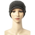 thumbnail image 2 of LELINTA Fashion Warm Oversized Chunky Soft Oversized Cable Knit Slouchy Beanie Winter Hats, Dark Grey, 2 of 7