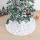 thumbnail image 2 of Falda blanca de felpa para árbol de Navidad, alfombra de piel sintética, decoración para el hogar de Año Nuevo, 2 of 4