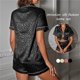 thumbnail image 3 of Traje De Pijama Casual Para Mujer , Cómodo Estampado Suelto , Ropa Para El Hogar, 3 of 4