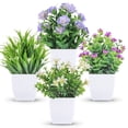 thumbnail image 1 of Plantas artificiales Der Rose Mini con flores, 18 cm, juego de 4, 1 of 7