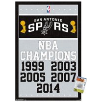 NBA San Antonio Spurs - Champions 17 Wall Poster with Push Pins, 22.375" x 34"