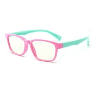 Luxsea Children One-piece Silicone Optical Glasses Flexible Bendable Eyeglasses Plain Mirror Anti-blue Light Goggles Eyewear Frame Girls Boys
