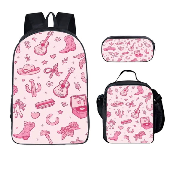Digital Print Backpack for College Students With Spacious Main Compartment And Versatile 3 Piece