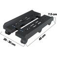 thumbnail image 2 of Support Mobile pour PC, Tour d'Ordinateur Réglable avec 6 Roues Verrouillables, Chariot CPU sous Bureau, Noir, 2 of 5