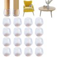 thumbnail image 2 of 16 Pcs Silicone Chair Leg Floor Protectors With Felt Prevent Scratches, 2 of 3