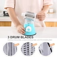 thumbnail image 5 of Manual Rotary Cheese Grater with Three Drum Stainless Steel Handheld Rotary Slicer Shredding Grinder for Carrot Cucumber Chocolate Nuts Kitchen Gadgets, 5 of 7