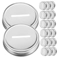 thumbnail image 4 of 20 Pcs Practical Jar Lids Tin Wide Mouth Mason Jars Child Silver, 4 of 8