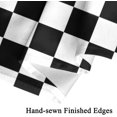 Black And White Checkered Water Resistant Tablecloth, Round Table Cloth