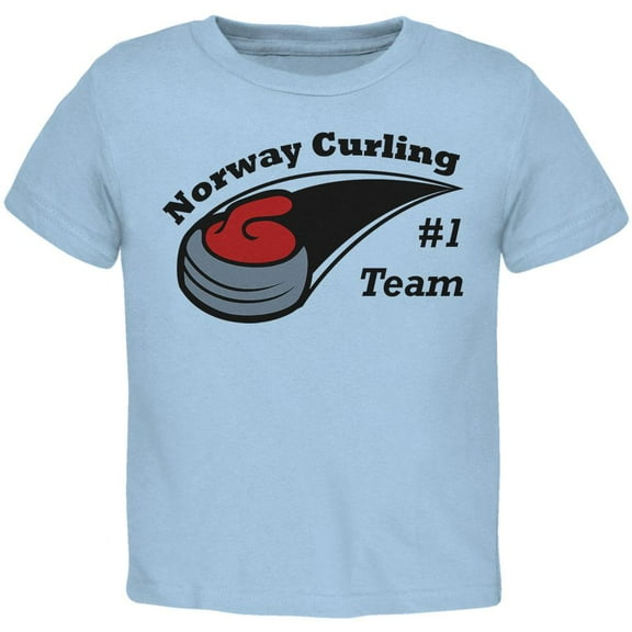 Winter Games Curling Team Norway Toddler T Shirt Light Blue 3T