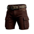 thumbnail image 5 of Sweat Shorts Men Outdoor Lightweight Breathable Hiking Fishing Cargo Shorts Textured Summer Casual Athletic Bottom with Pockets, 5 of 5