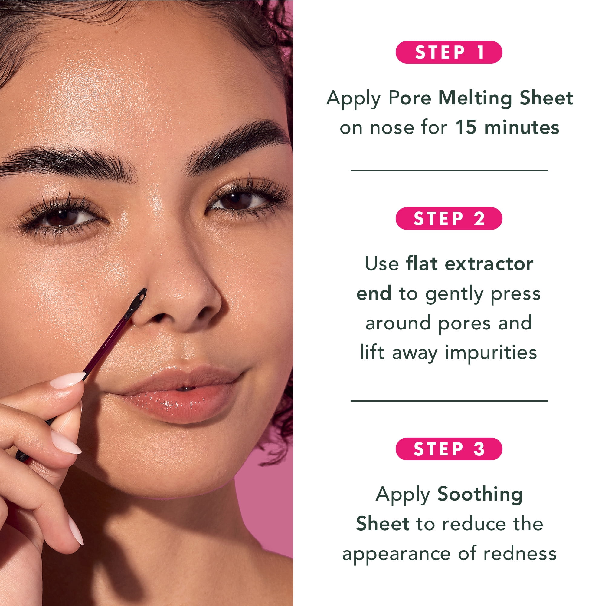 Rael Miracle Patch 3-Step Pore Melting Pack, Gentle Blackhead Remover, 3 Count