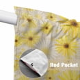 thumbnail image 4 of Farmhouse Daisy Swag Valances for Windows, Kitchen Curtains 36 Inch Length 2 Panels Set, Spring Watercolor Yellow White Floral Beige Short Curtains for Small Windows Rod Pocket Cafe Curtains 28"x36", 4 of 8