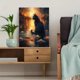 thumbnail image 5 of Qisvanset 12x16 Inch 2D Flat Framed Canvas Art, Black Cat Water Lily Pond Surreal Mystical Cat Lover Home Wall Decor, 5 of 5