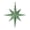 Celadon, variant on Vickerman 12" Emerald Iridescent Glitter Bethlehem Star Christmas Ornament, 2 per Box