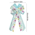 thumbnail image 3 of Generic Easter Bow Decorations - Funny Easter Eggs Plaid Wreath Large Bow Indoor Outdoor Wall Tree Topper Ribbon Decor Spring Wreath Ornament Supplies, 3 of 6