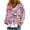 H Pink, variant on Idoravan Women's Cardigans Women's Casual Cardigan Button Christmas Printed Fashion Jacket Top