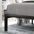 thumbnail image 3 of Amolife Full Size Platform Bed Frame with Wood headboard and Metal Slats, Rustic Country Style Mattress Foundation, Dark Brown, 3 of 6
