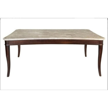 Marseille Marble Top Dining Table in Cherry