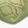 thumbnail image 3 of The HomeCentric Decorative Pillow Covers, Mint Green Pack of 2, 18"x18" Cushion Cover, Cotton Velvet Lattice, Trellis & Beaded Throw Pillow Cover&nbsp;For Sofa, Geometric Modern - Minty Flavor, 3 of 3