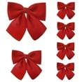 thumbnail image 2 of HomeKingdee Red Christmas Bows Large Velvet Bow for Wreaths, Tree, Outside Decorating, Outdoor, 2 of 8