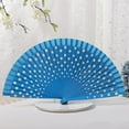 thumbnail image 6 of Practical Handheld Fan Spanish Vintage Modern Dots Pattern Folding Fan Hand Fan, 6 of 17