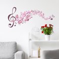 thumbnail image 2 of piaybook Wall Sticker Music Symbols Flower Playing Bedroom Living Room Porch Home Wall Decoration Wall Sticker Art Stickers For Living Room Bedroom Home, 2 of 7