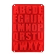 thumbnail image 4 of DIY Baking 26 Cavities Alphabet Silicone Mold Funny Letter Gel Silicone Baking Trays Cake Mold Pan Chocolate Crayons Resin Cookie Soap Molds for DIY Ice Tray Kitchen-Red, 4 of 6