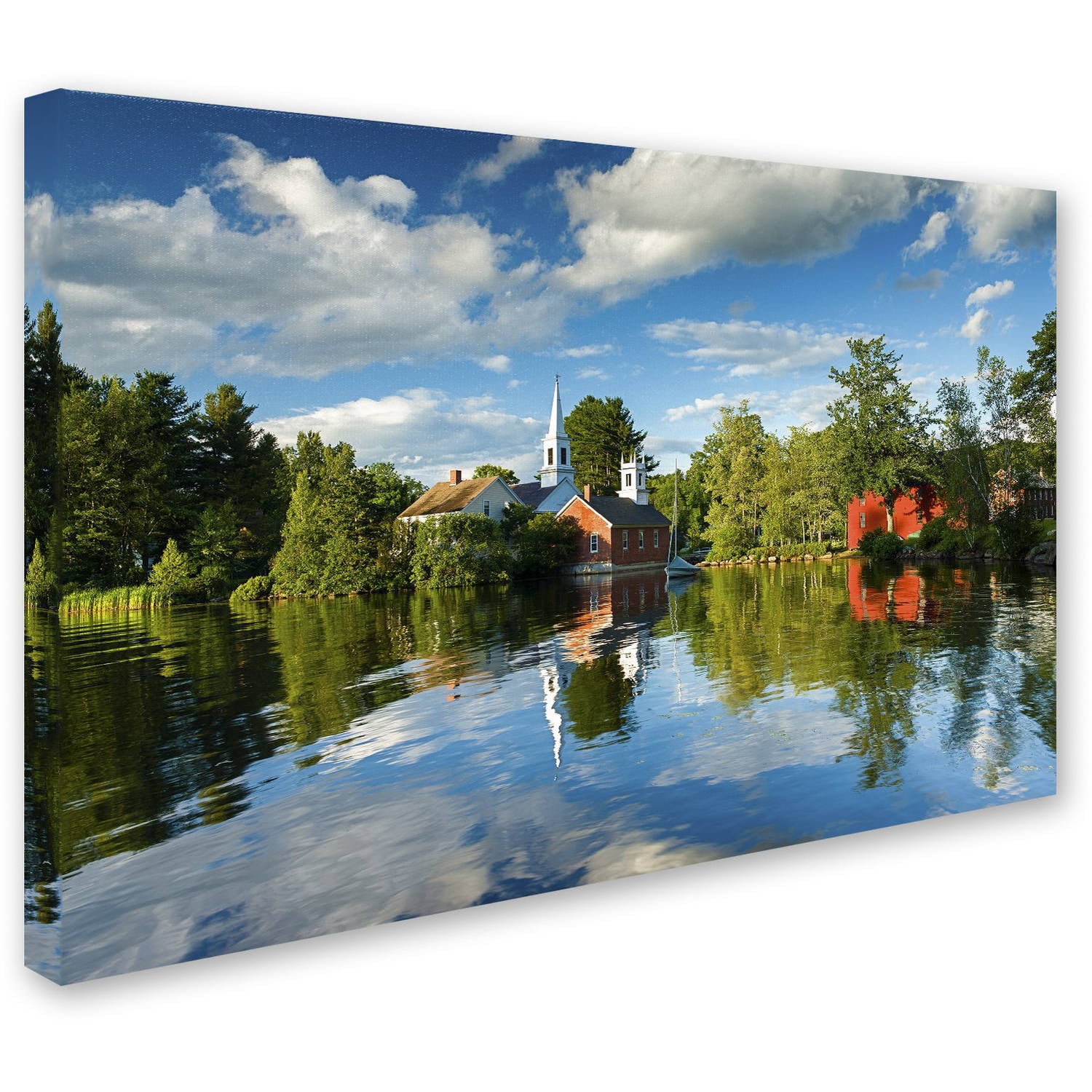 Trademark Fine Art "Old Town Reflection" Canvas Art by Michael Blanchette Photography