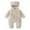 Beige, variant on Baby Fleece Jumpsuit Toddler Cute Bear Snowsuit New Born Fuzzy Furry Romper Fall Winter Warm Clothes Cozy Soft Outfit