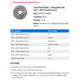 thumbnail image 2 of Front Brake Rotor - Compatible with 2013 - 2022 Honda Accord 2014 2015 2016 2017 2018 2019 2020 2021, 2 of 2