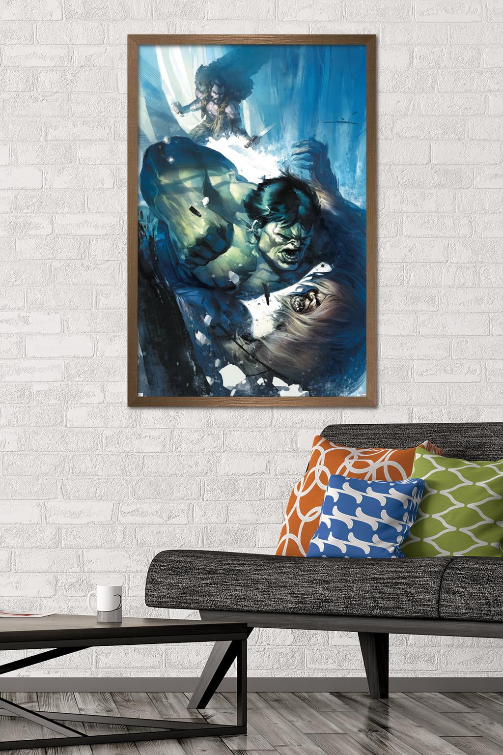 Marvel Kraven The Hunter - Incredible Hulk #11 Wall Poster, 22.375" x 34" Framed