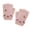 Pink, variant on Kid Fingerless Gloves Convertible Flip Top Gloves Winter Warm Mitten(B,One Size)