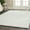 Pearl, variant on SAFAVIEH Cory Striped Plush Shag Area Rug, Pearl, 2'6" x 4'