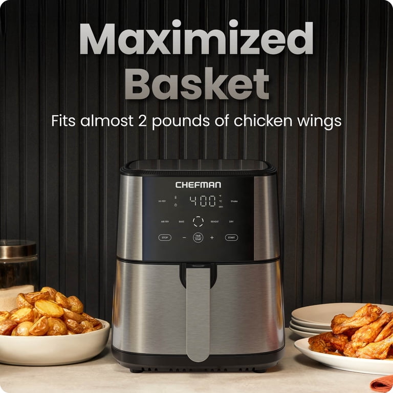 Chefman TurboFry 6 Quart Digital Air Fryer, Stainless Steel photo 3