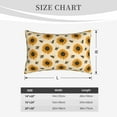 thumbnail image 4 of Gukieu Sunflowers And Bee Print Plush Pillow Cover, Hidden Zipper Pillow Protector without Pillow Core, Suitable for Bedroom, Office, Car Decoration-16"x24", 4 of 6