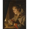 thumbnail image 3 of Matthias Stom 15x18 Black Modern Framed Museum Art Print Titled - Old Woman Praying (Late 1630S or Early 1640s), 3 of 5