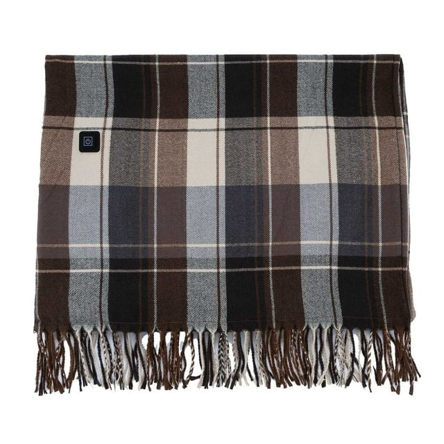 AHMT Cordless Throw Blanket, Heated Blanket Battery Operated, Cordless Heated Blanket, Wearable USB Heated Blanket, On The Go Cordless Heated Throw, Portable Cordless Heated Throw Shawl(D,B)