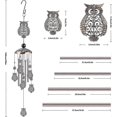 thumbnail image 5 of Owl Wind Chime With 4 Aluminum Tubes, 6 Bells, 7 Owls, 94cm, Waterproof, For Balcony, Festival, Garden, Home, 5 of 5
