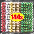 thumbnail image 4 of 144/24 piezas Mini bolas de Navidad galvanizadas Multicolor Árbol de Navidad Colgante Bola para regalos de fiesta de Año Nuevo Decoración al por mayor, 4 of 5