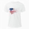 thumbnail image 4 of UAYOTSE Men American Flag Patriotic Eagle T Shirt 4th of July Skull Round Neck Short Sleeve,Sizes L, 4 of 7
