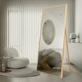 thumbnail image 2 of CISTEROMAN Full Length Floor Mirror 65"x24" Large Full Body Mirror Standing Mirror Wall Mirror Big Gold, 2 of 4