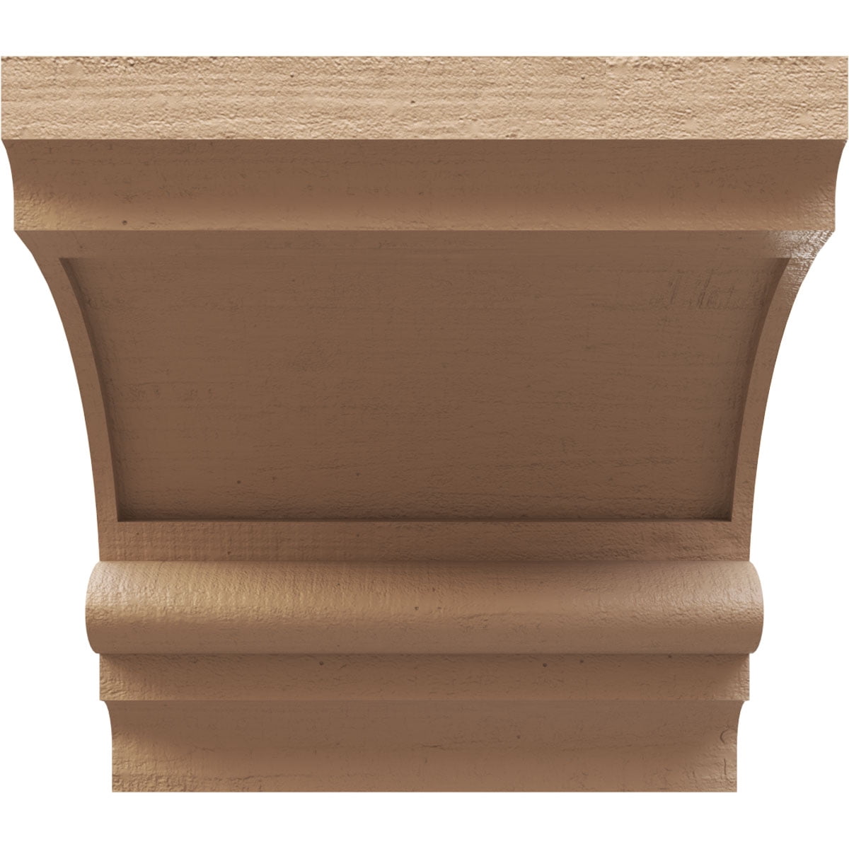 12"W x 12"D x 12"H Wide Diane Rough Cedar Woodgrain TimberThane Corbel, Primed Tan