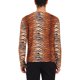 thumbnail image 3 of Camiseta de pullover ajustada para hombre con estampado de leopardo en naranja y negro XXL, 3 of 6