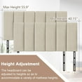 thumbnail image 4 of HAOBO Home Upholstered Headboards Foldable Queen/Full Linen Panels with Height Adjustments, 4 of 17